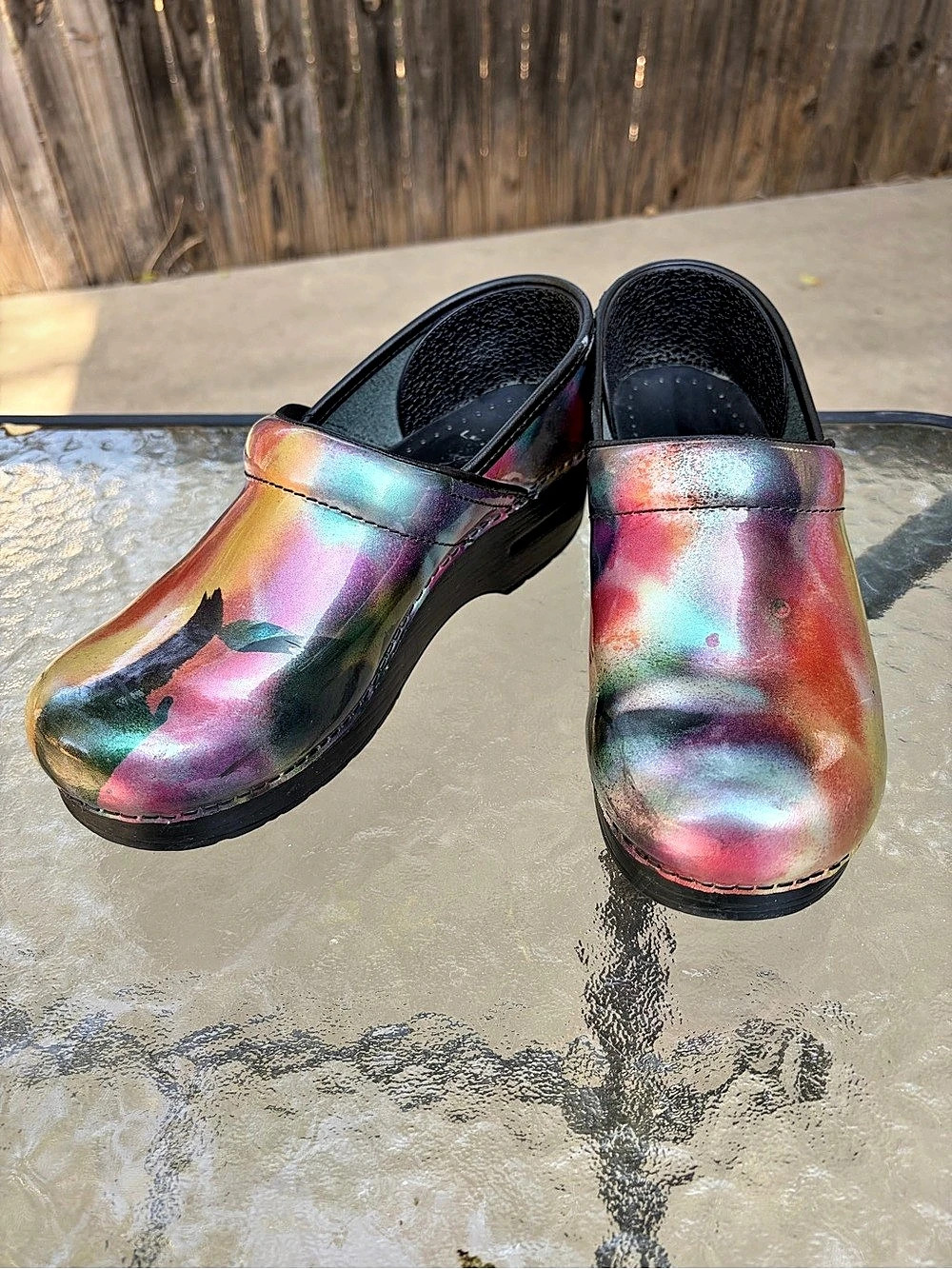 Dansko Professional Spray Paint Patent Clog Size 38